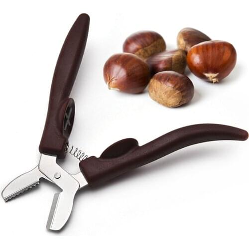Stainless steel Chestnut Scissor Versatile Portable Pecans Peeler Almonds Opener Nuts Sheller Nutcracker Kitchen Gadgets