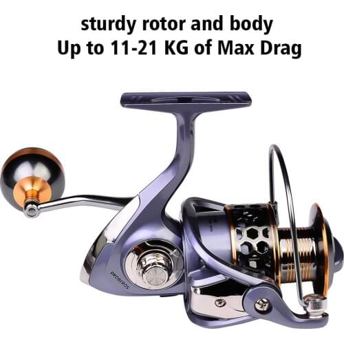 PRO BEROS Metal Spool Spinning Fishing Reel 2000 3000 4000 5000 11-21KG Max Carbon Drag Carp Saltwater Reel Bass Pike Wheel