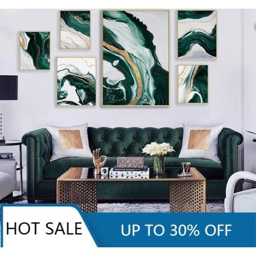 Christmas Canvas Painting Modern Abstract Poster Agate Wall Art Emerald Nordic Prints Wall Pictures for Living Room Home Decor