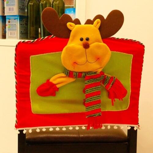 Christmas decorations Christmas chair decoration Christmas chair cover Christmas three-dimensional doll chair cover