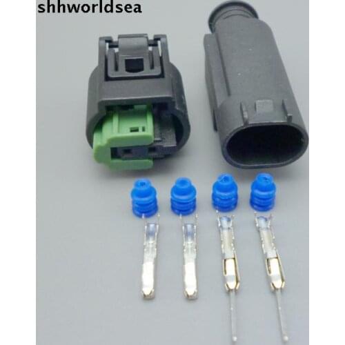 Shhworldsea 2 Pin Outdoor Temperature Connector Socket Auto Oxygen Sensor Plug For BMW 1-967644-1 1-967570-3