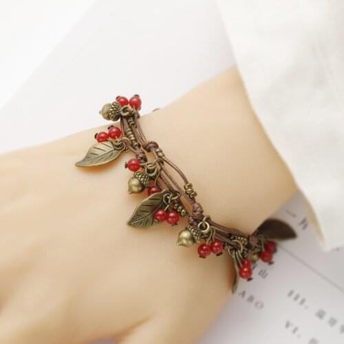 SZELAM New 2121Hand-Knitted Bracelets Retro Jewelry Literary lLeaf Forest Female Jewelry Bracelet Jewelry SBR210024
