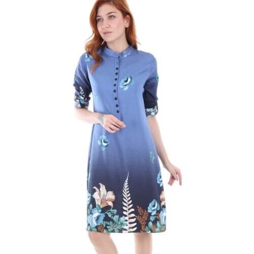 Crew Neck Top Button Tunik 2021 Summer Spring Muslim Clothing Women 'S Scarves Islamic Hijab For Muslim Women Tunik