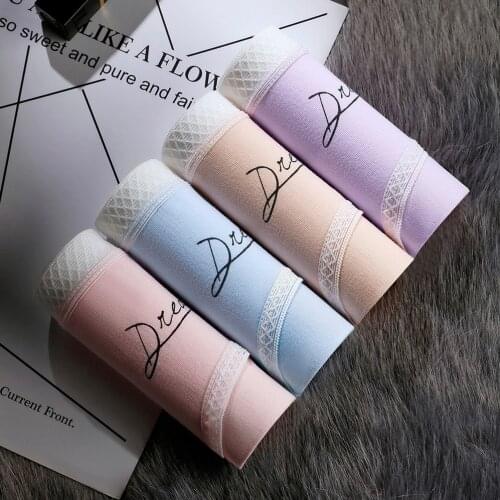 Panties For Women Sexy Lingerie Product Pure Cotton Multicolor Underwear Breathable Sexy Lace Girl Briefs Underpants YZTW2