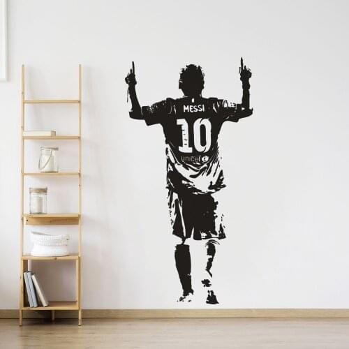 Vinyl Wall Stickers Football Player Wall Decal Soccer Football Star Wallpaper poster Removable room decor Wall sticker G07