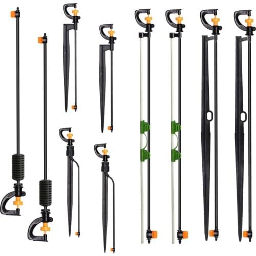 360 Degree Rotating Sprinkler G Type Orange Small Wheel Nozzle w/ Pile Connector for Irrigation Miniature Spray Garden Watering