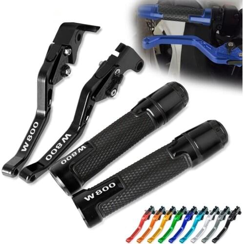 W 800 Brake Handle Clutch Levers Motorcycle Thruster Grip Handle Bar Cap End Plugs For KAWASAKI W800 2012 2013 2014 2015 2016