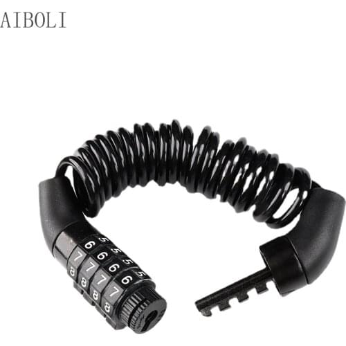 Motorcycle Helmet Lock 4-digit Password Wire Lock Electric Bicycle Helmet Password Lock Anti-theft Lock