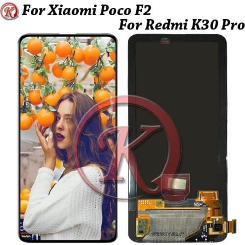 6.67" AMOLED LCD For Xiaomi Poco F2 Pro LCD Screen Display +Touch Panel Digitizer For Redmi K30 Pro M2004J11G with Frame