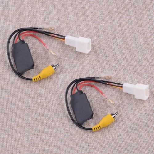 2Pcs/Set Car 4 Pin Reverse Camera Retention Wiring Harness Cable Plug Adapter Connector Fit For Toyota Replacement