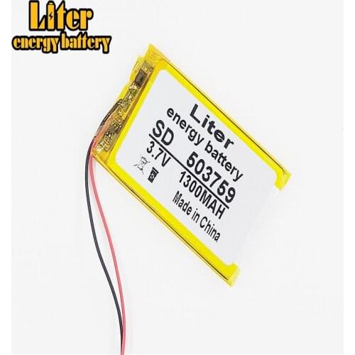3.7V 1300mAH 503759 polymer lithium ion/Li-ion Rechargeable battery for GPS,mp3,mp4,mp5,dvd,bluetooth,model toy mobile bluetooth