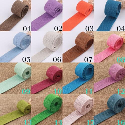 38mm Cotton Webbing,16 Color 1 1/2 Inches,Heavy Duty Bag handle,bag strap for tote bag Upholstery Webbing,Key Chain Purse Strap