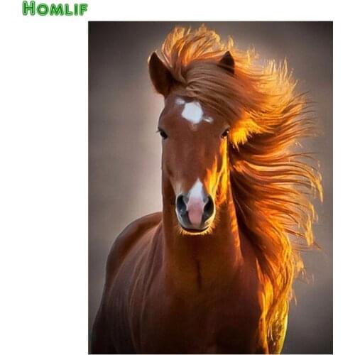 Diamond Painting Cross Stitch Kits Diy Diamond Embroidery Horse 3d Square Drill Diamond Mosaic Rhinestone Pasted Full Canvas
