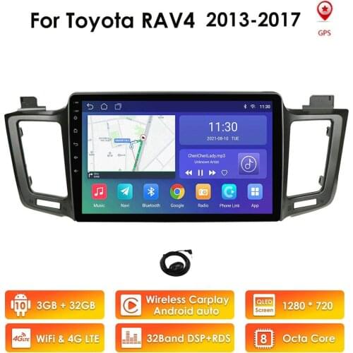 3GB 32GB 8core Android 10 2 Din Car Radio for Toyota RAV4 RAV 4 2013 2014 2015 2016 2017 GPS Navi WIFI Stereo Multimedia Player