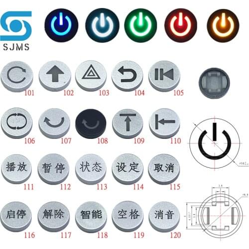 Free Shipping 10pcs/lot 6X6 lamp cap 10MM cap pattern creative new Switch Hat