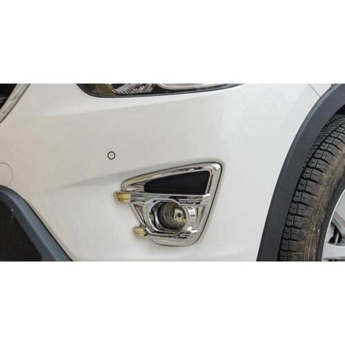 Front Fog Light Lamp Covers Trim ABS Chrome For Mazda CX-5 CX5 2015 2016 car accessories