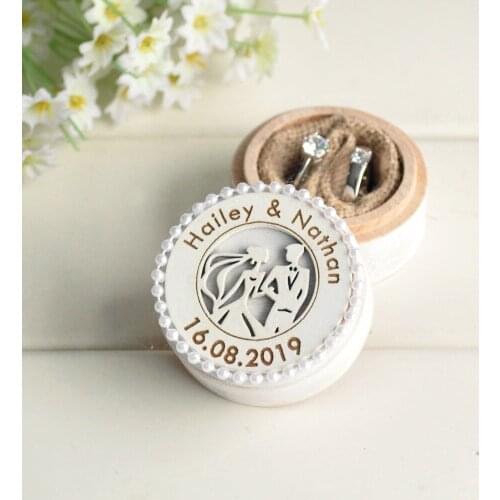 Rustic Wooden Ring Box,Personalized Wedding Ring Bearer Box,Wedding & Engagement Ring Holder,Proposal Box,Jewelry Box