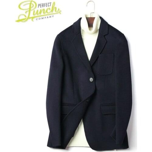 For Double Sided Jackets Men Autumn Winter Top Quality Warm Wool Blazer De Hombre 2021 Abrigo D-20-1717 MF746