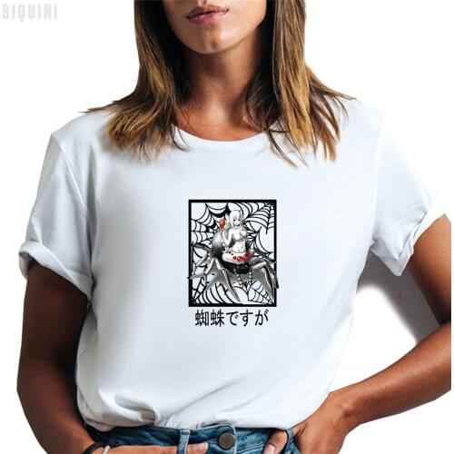 So I Am A Spider So What Anime T Shirts Women Men 2021 Oversized Harajuku Short Sleeve Summer Tops Print Unisex100% Cotton Kawai