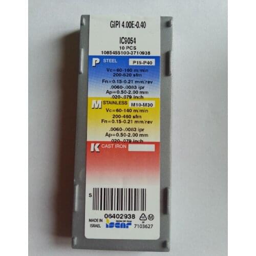 10 PCS CARBIDE INSERT GIPI 4.00E-0.40 IC9054