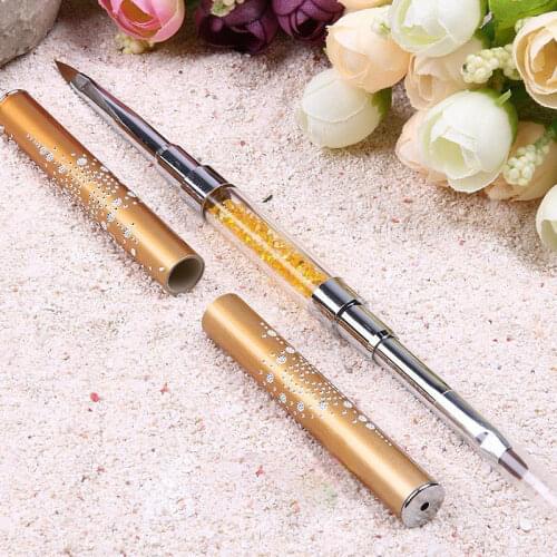 DIY Brush Pen Art 3D Painting Drawing UV Gel Nail Tool Nail Art Brush Painting Flower Drawing Line Pen Crystal RhinestoneTips