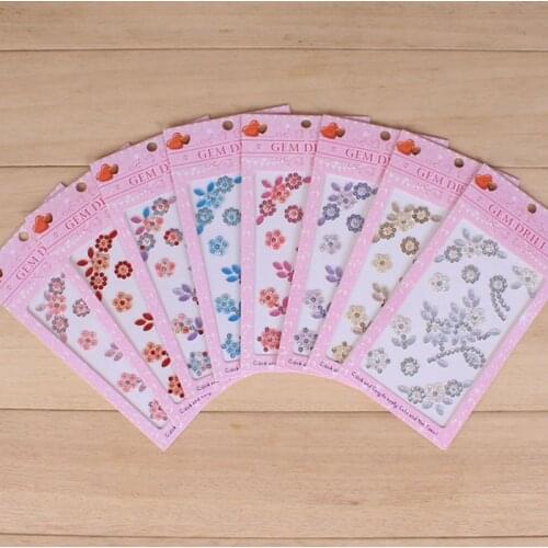 Creative Diamond Paste Crystal Drill Stickers Children Stickers DIY cartoon resin drill stickers 1pcs