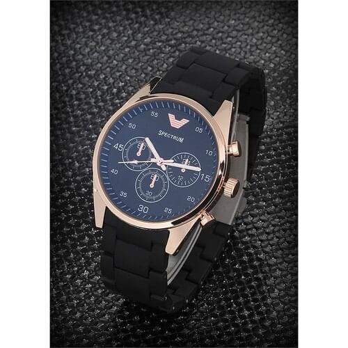 Spectrum Sef8026 Men 'S Wristwatch black and golden yellow