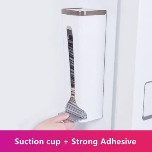 Wall Mounted Garbag Bag Storage Rack Cotton Pad Shoe Cover Container Organizer Box Kitchen Bathroom Shelves Housekeeper On Wall