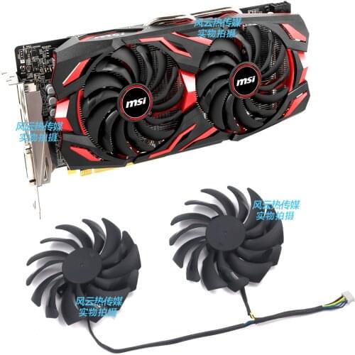 Original for MSI RX570 RX580 MECH2 8GB Graphics card cooling fan PLD10010B12HH 12V 0.40A