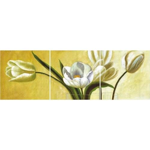Pastoral lily flowers scenery set oil painting canvas printings printed on canvas modern home wall art decoration pictures