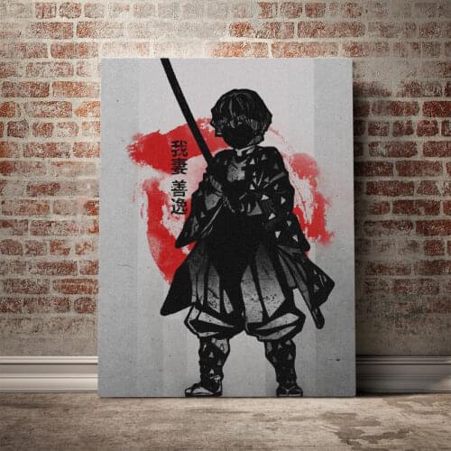 Agatsuma Zenitsu Demon Slayer Poster Canvas Wall Art Decoration prints for living Kid Children room Home bedroom decor Painting
