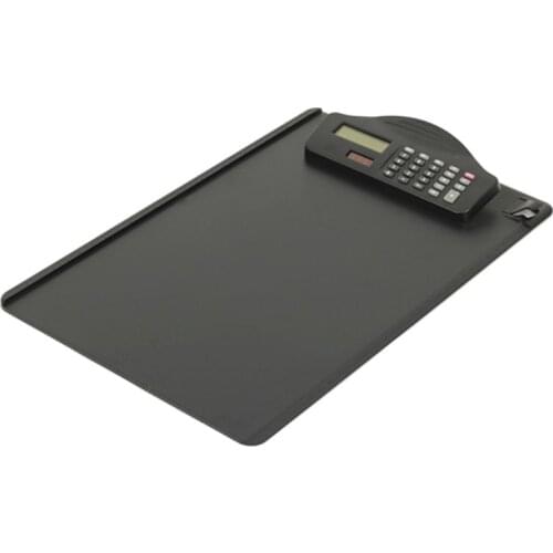 Plastic A4 Clipboard with Calculator Writing Pad File Folders Document Holder Q6PA