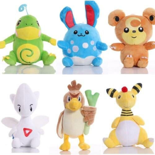 New Pokemon Politoed Marill Ampharos Farfetch'd Togetic Cartoon Plush Doll Toys Children Kids Toy Pokemon Stuffed Doll