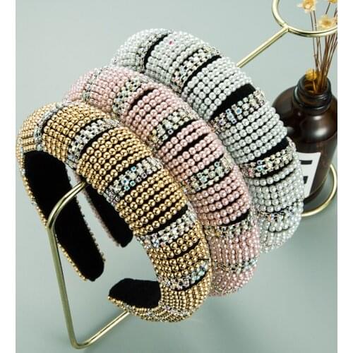 Catwalk luxury personality color rhinestone headband New Baroque fashion temperament ball headband star with the headband