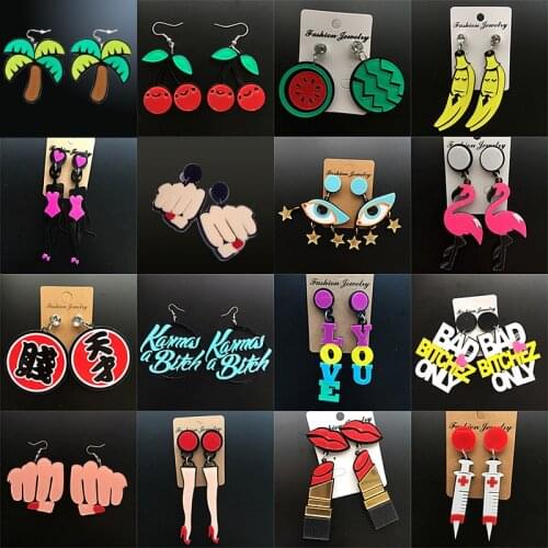 Hot Sale Fashion Acrylic Drop Earrings For Women Girls Exaggerated Big Red Lips Earrings Punk Funny Charm Earrings Jewelry Gifts