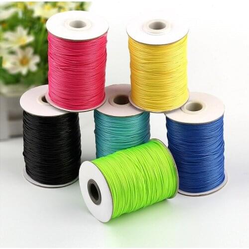 1 mm 150 meters Wax Beading Cord Round Velvet Lace Rope Jewelry Findings Waxed Rope For Fashion Jewelry Crafts DIY Accessories