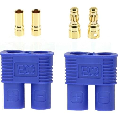 Super Deals High Quality 1pairs Male / Female EC3 Style Connector w/ 2pairs 3.5mm Gold Bullet Plug Brand Hot Hot Selling