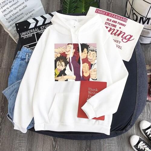 2021 Manga Cartoon Haikyuu Printing Hoodies Sweatshirts Men Women Unisex Pullovers Long Sleeves Hooded Fashion Winter Hoody