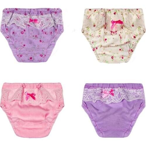 Creative Lace Girl Underwear 2pcs/set Sweet Printing Baby Triangle Underwear Skin-friendly Childrens Cotton Underwear Clothing