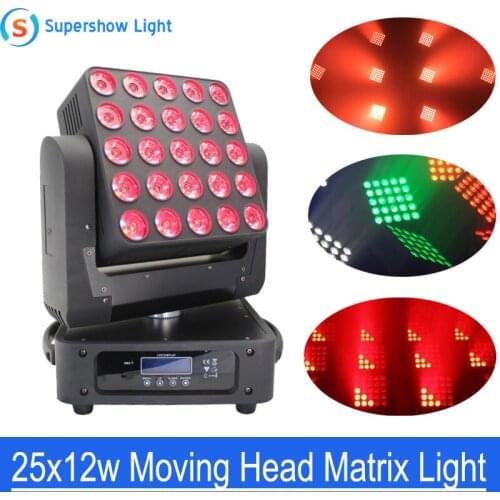 High Bright LED Beam Moving Head Matrix Light 25x12W RGBW 4in1 Moving Head LED Blinder Light For DJ Disco Show
