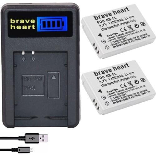 2pcs NB-5L NB 5L battery + LCD USB charger for S110 SX200 SX210 SX220 SX230 HS IXUS 850 870 800 860 990 SD