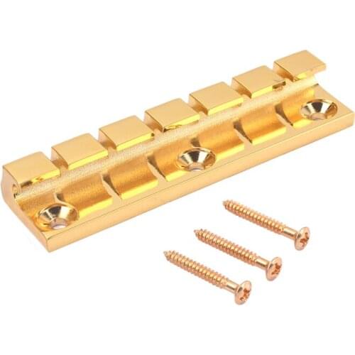 Gold Guitar Bridge 6 Strings Saddles Tailpiece for Guitar Replacement Parts