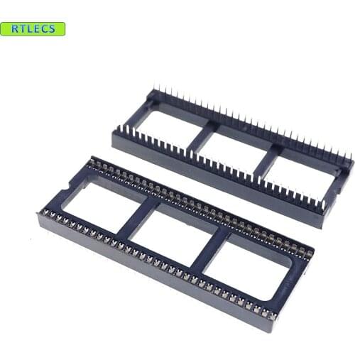 1000pcs IC socket 64 Pin 1.778mm Pitch 2 rows with bar Tin plate Vertical DIP Through hole