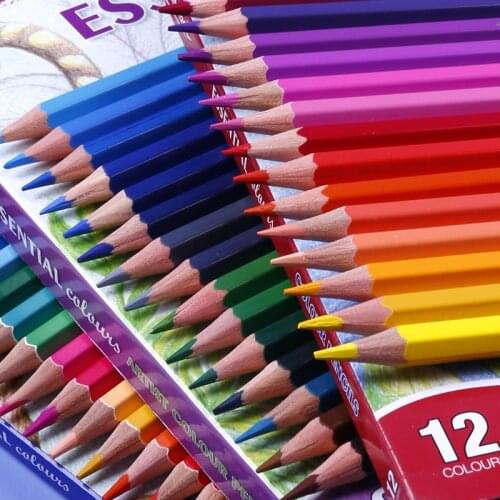 12/24/36PCS Set Of Colored Pencils Wood Soft Watercolor Pencil For Drawing Sketching Markers Art Supplies Coloured Pencils Kids