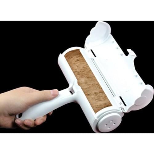 2-way pet hair removal roller for removing dog and cat hair from furniture self-cleaning pet hair washable