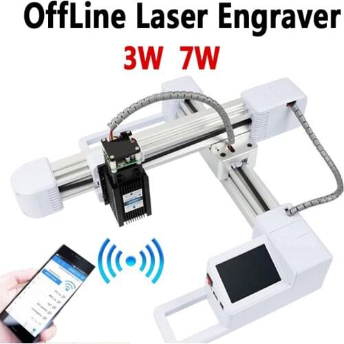 7000MW Wood Router OffLine Control Milling Machine CNC Engraving Machine 3W Laser Engraving Machine Carving Wood Tools