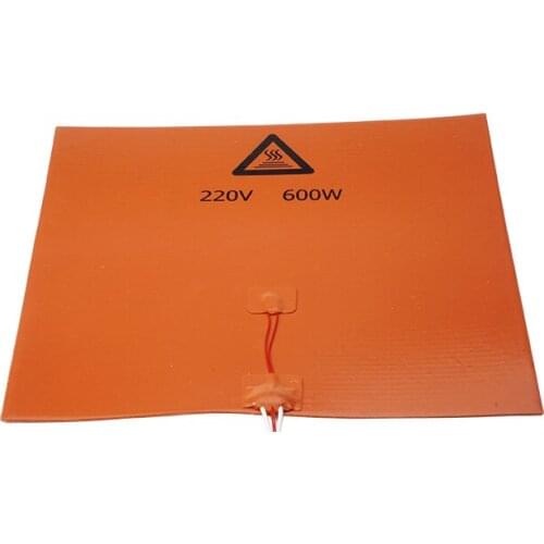 3D printer accessories 200/ 300mm 220V 600W silicone rubber hot bed silicone heating pad heating plate