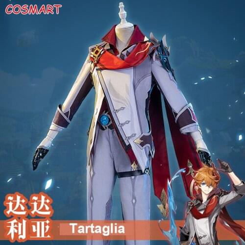 Anime Genshin Impact Tartaglia Dadaliya Game Suit Uniform Da Da Li Ya Cosplay Costume Halloween Party Outfit For Men 2020 NEW