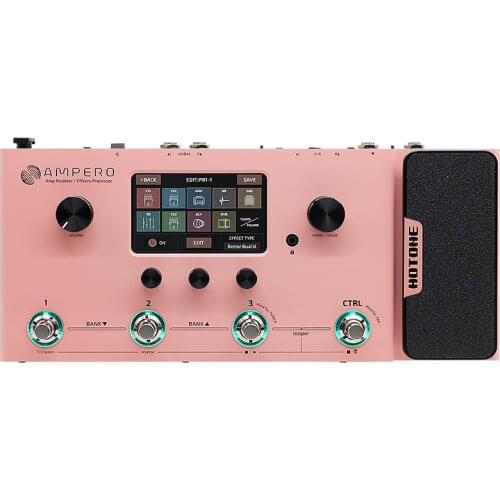 Hotone Ampero One Guitar Bass Amp IR Cabinets Simulation Multi Language Effects Expression Pedal Stereo OTG USB Audio Interface