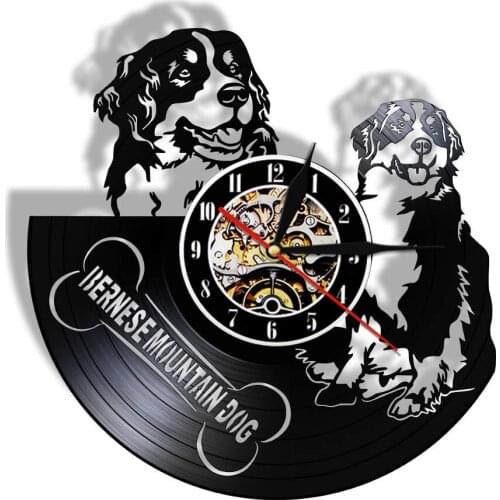Bernese Mountain Dog Wall Clock Vintage Wall Watch Berner Sennenhund Dog Breed Gift Home Decor reloj de pared moderno relojes